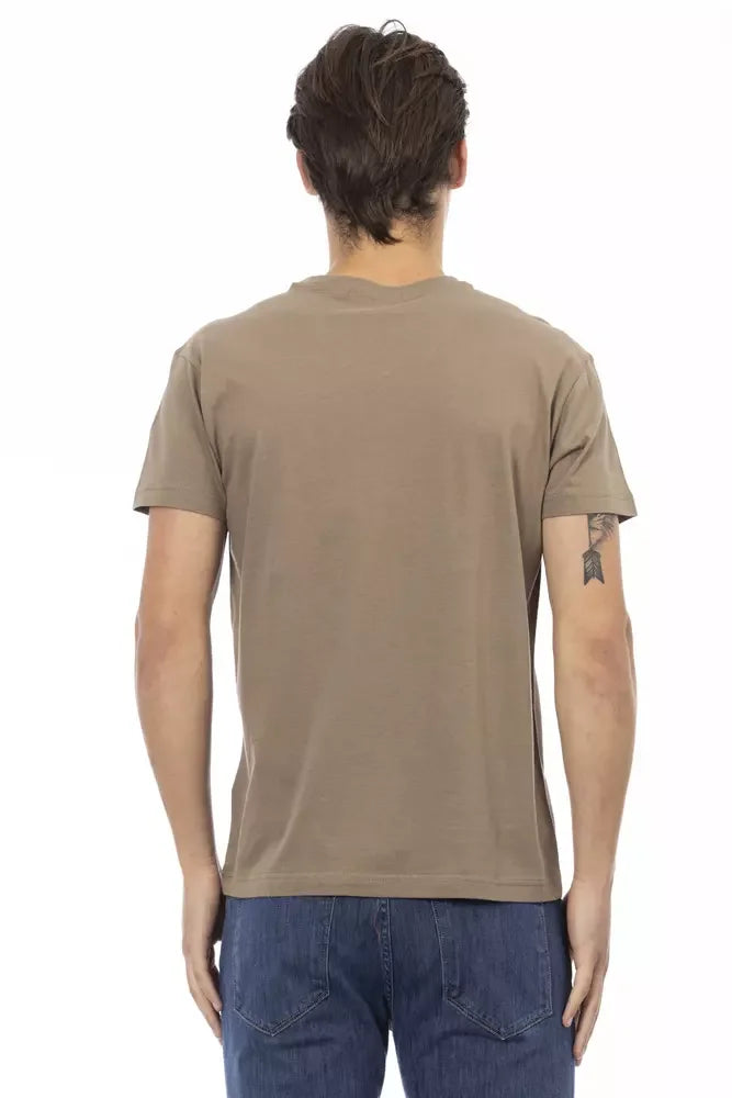 Trussardi Action Brown Cotton Men T-Shirt - T-Shirts