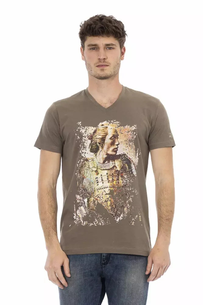 Trussardi Action Brown Cotton Men T-Shirt - T-Shirts