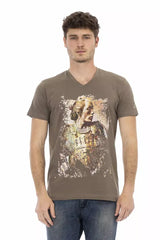 Trussardi Action Brown Cotton Men T-Shirt - T-Shirts