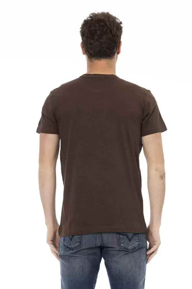 Trussardi Action Brown Cotton Men T-Shirt - T-Shirts
