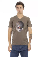 Trussardi Action Brown Cotton Men T-Shirt - T-Shirts