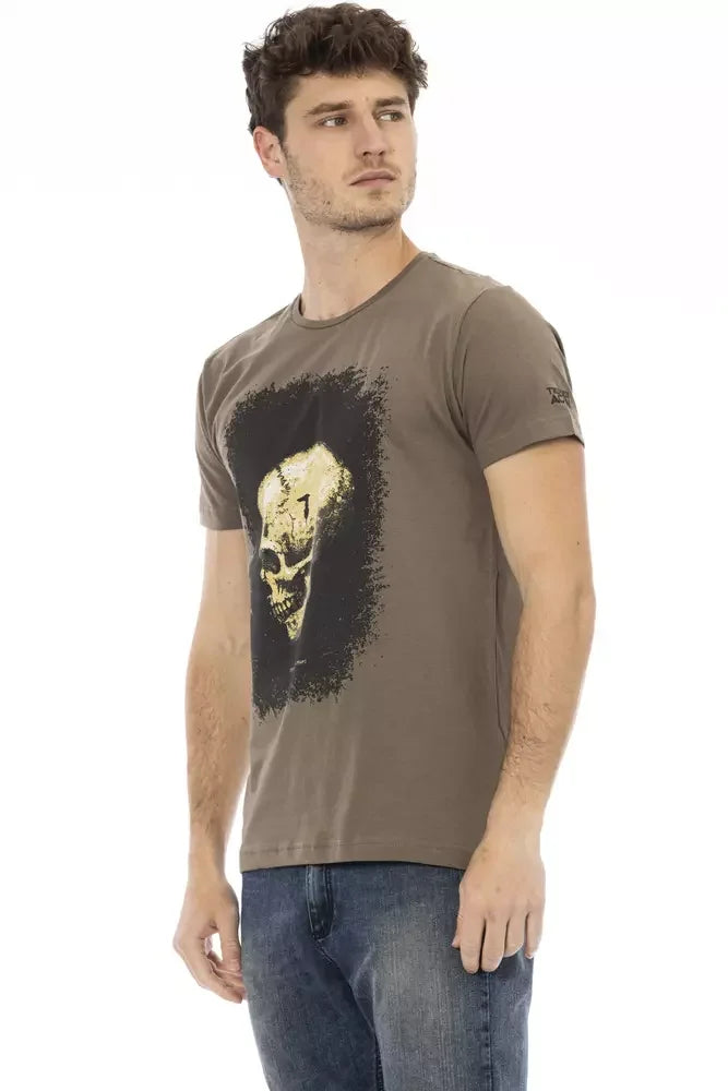 Trussardi Action Brown Cotton Men T-Shirt - T-Shirts