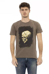Trussardi Action Brown Cotton Men T-Shirt - T-Shirts