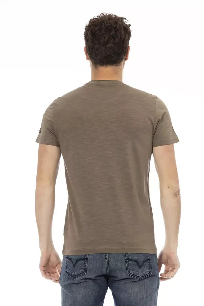 Trussardi Action Brown Cotton Men T-Shirt - T-Shirts