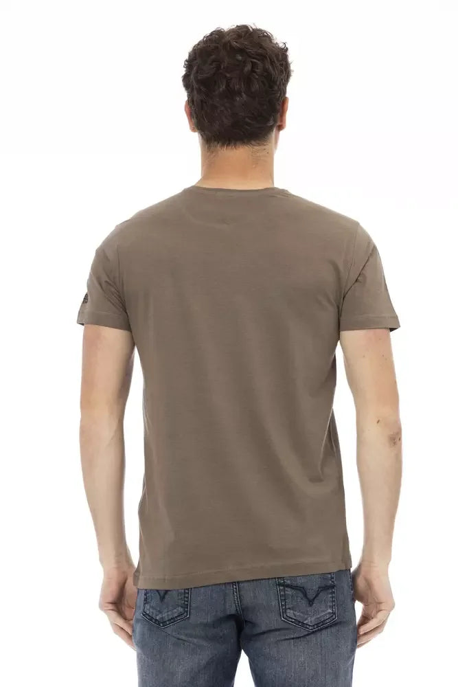 Trussardi Action Brown Cotton Men T-Shirt - T-Shirts