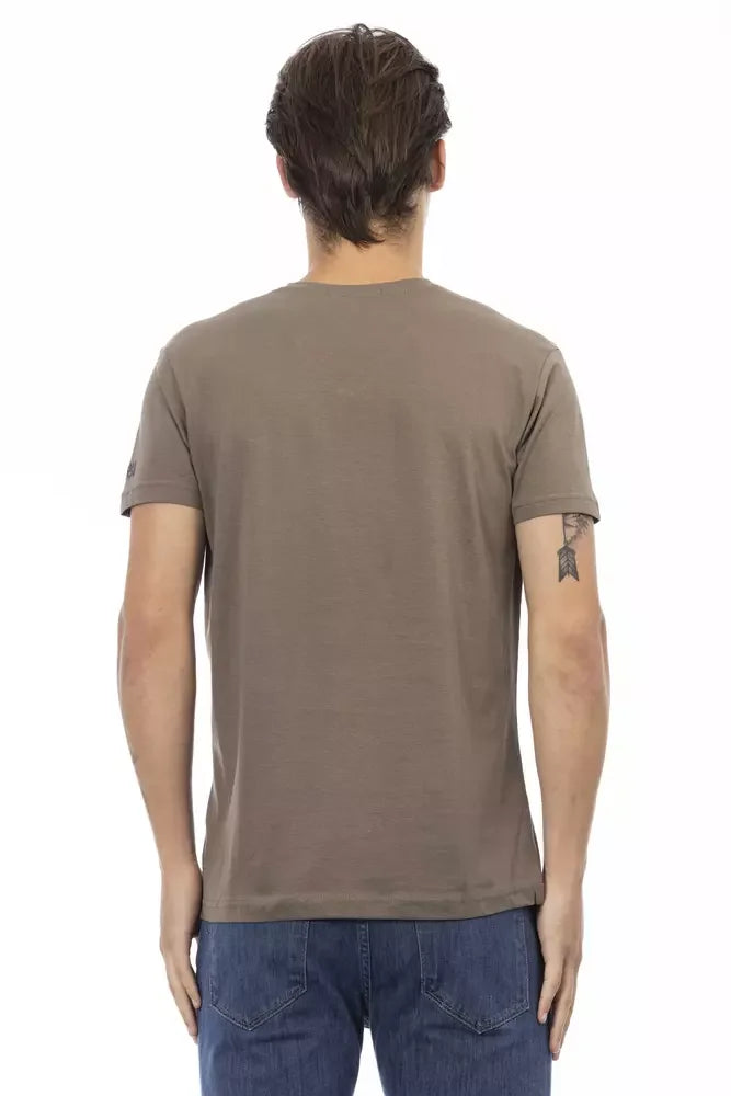 Trussardi Action Brown Cotton Men T-Shirt - T-Shirts