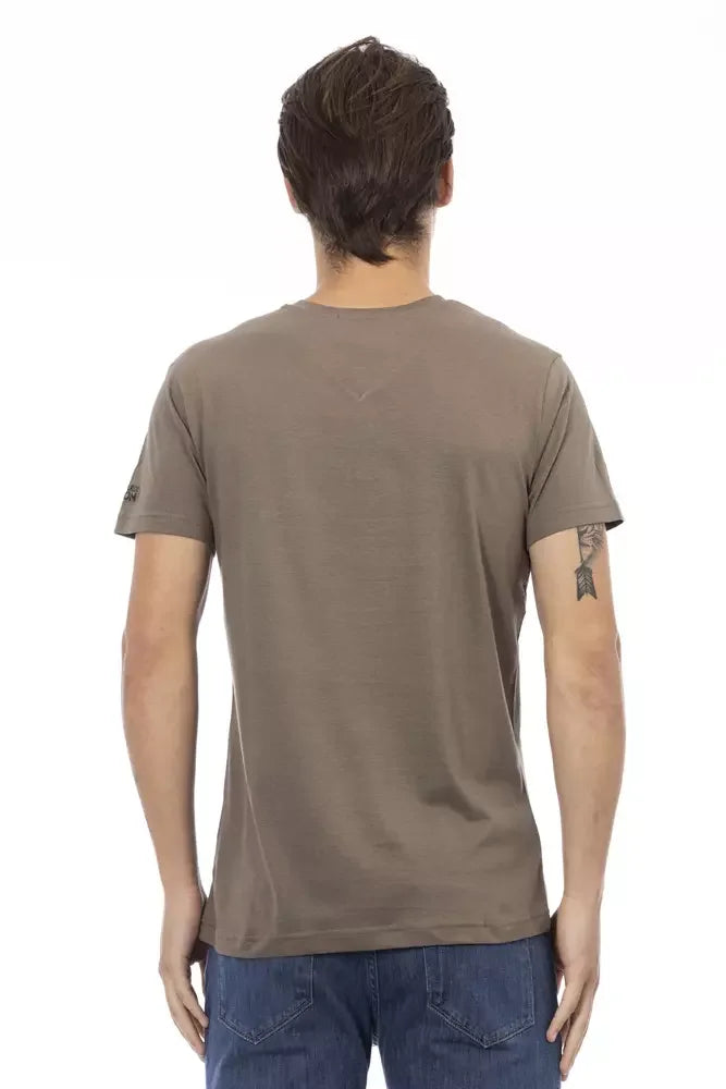 Trussardi Action Brown Cotton Men T-Shirt - T-Shirts