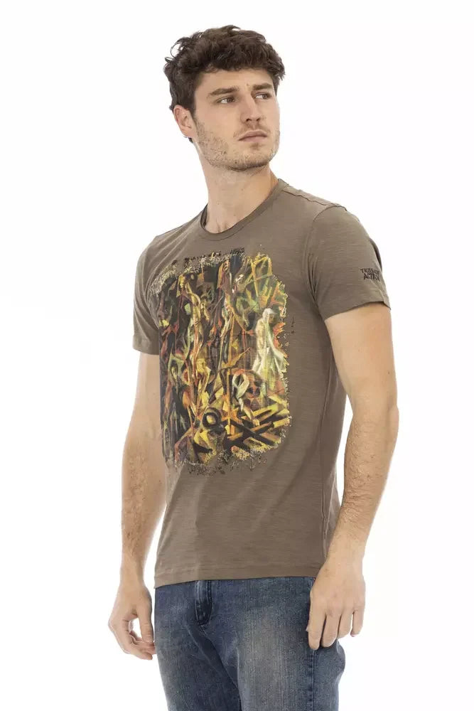 Trussardi Action Brown Cotton Men T-Shirt - T-Shirts