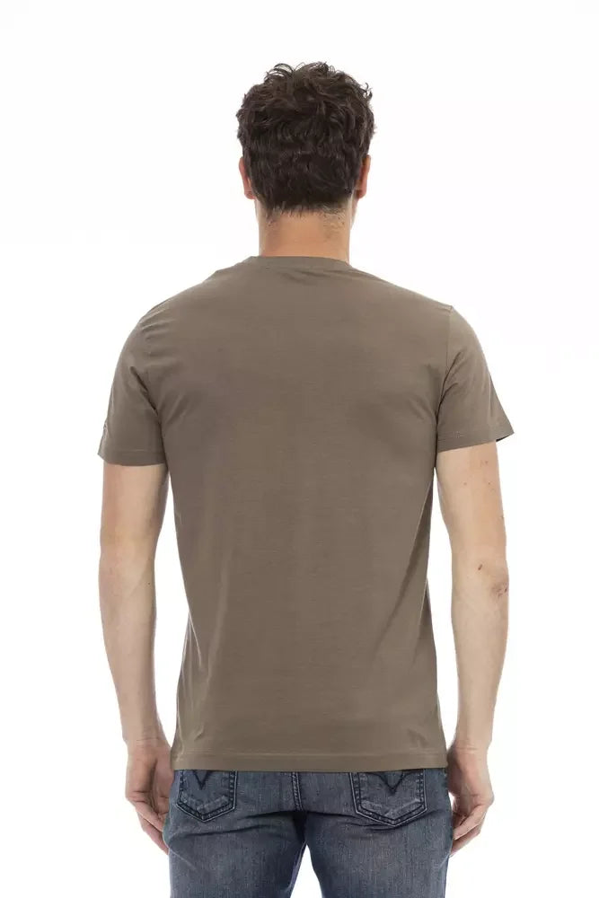 Trussardi Action Brown Cotton Men T-Shirt - T-Shirts