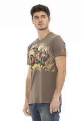Trussardi Action Brown Cotton Men’s T-Shirt - T-Shirts