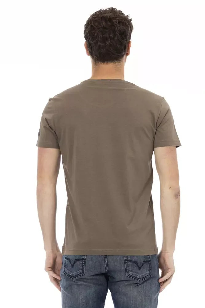 Trussardi Action Brown Cotton Men’s T-Shirt - T-Shirts