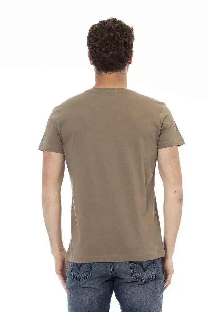 Trussardi Action Brown Cotton Men’s T-Shirt - T-Shirts