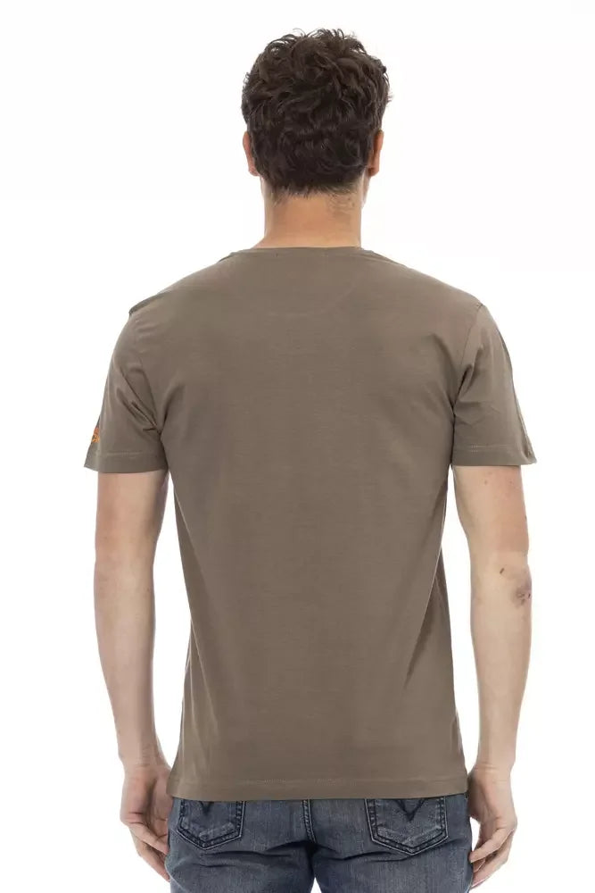 Trussardi Action Brown Cotton Men’s T-Shirt - T-Shirts