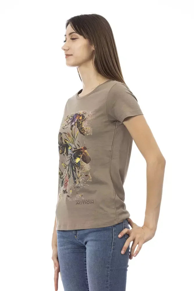 Trussardi Action Brown Cotton Women T-Shirt - T-Shirts