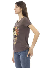 Trussardi Action Brown Cotton Women Top - T-Shirts