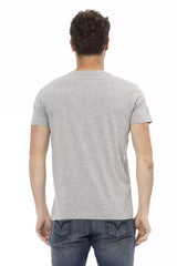 Trussardi Action Gray Cotton Men T-Shirt - T-Shirts