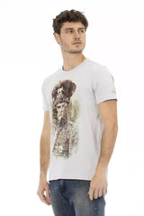 Trussardi Action Gray Cotton Men T-Shirt - T-Shirts