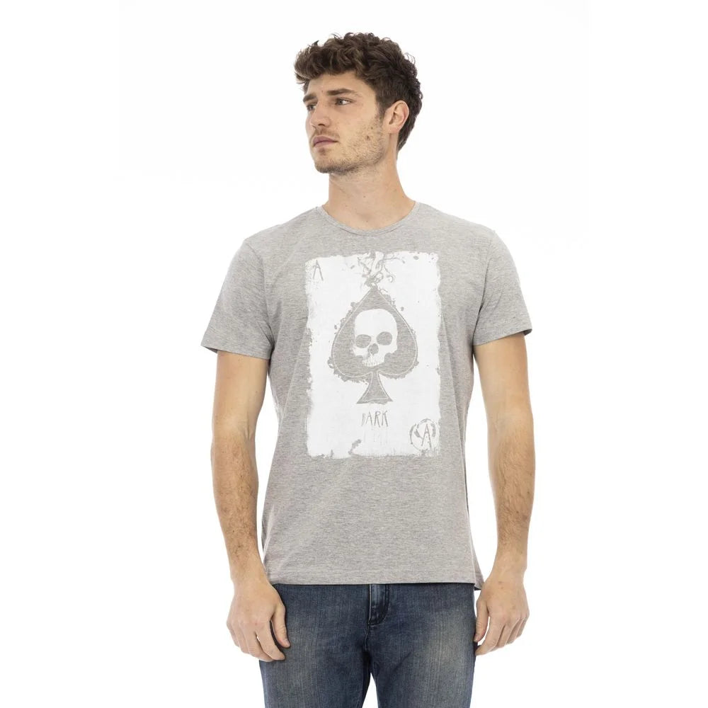 Trussardi Action Gray Cotton Men T-Shirt - T-Shirts