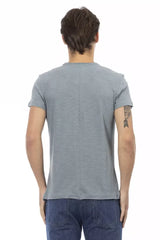 Trussardi Action Gray Cotton Men T-Shirt - T-Shirts