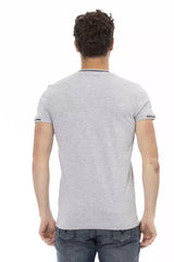 Trussardi Action Gray Cotton Men T-Shirt - XL - T-Shirts
