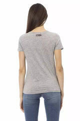 Trussardi Action Gray Cotton Women T-Shirt - T-Shirts