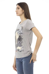 Trussardi Action Gray Cotton Women T-Shirt - T-Shirts