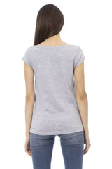 Trussardi Action Gray Cotton Women T-Shirt - T-Shirts
