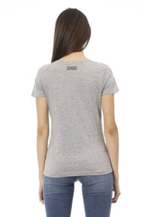 Trussardi Action Gray Cotton Women T-Shirt - T-Shirts