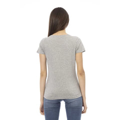 Trussardi Action Gray Cotton Women T-Shirt - T-Shirts
