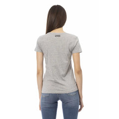 Trussardi Action Gray Cotton Women T-Shirt - T-Shirts