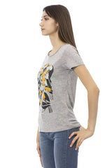Trussardi Action Gray Cotton Women T-Shirt - T-Shirts