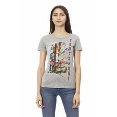 Trussardi Action Gray Cotton Women T-Shirt - T-Shirts