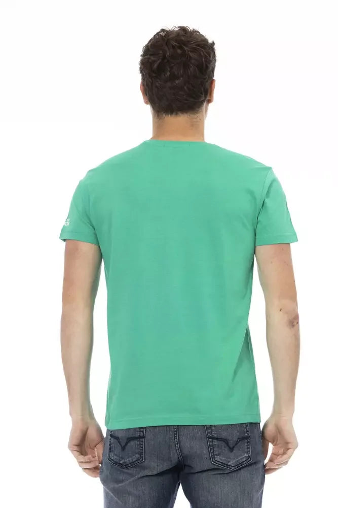 Trussardi Action Green Cotton Men T-Shirt - T-Shirts