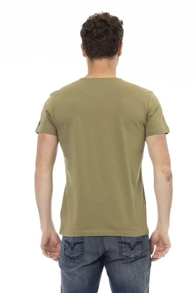 Trussardi Action Green Cotton Men T-Shirt - T-Shirts