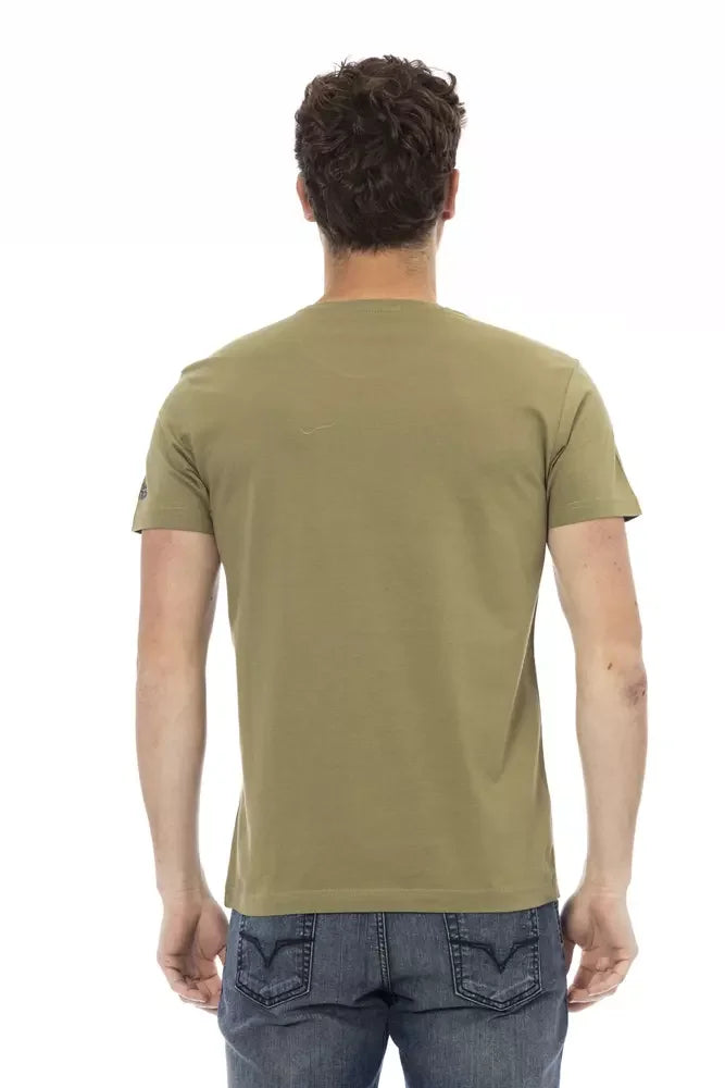 Trussardi Action Green Cotton Men T-Shirt - T-Shirts