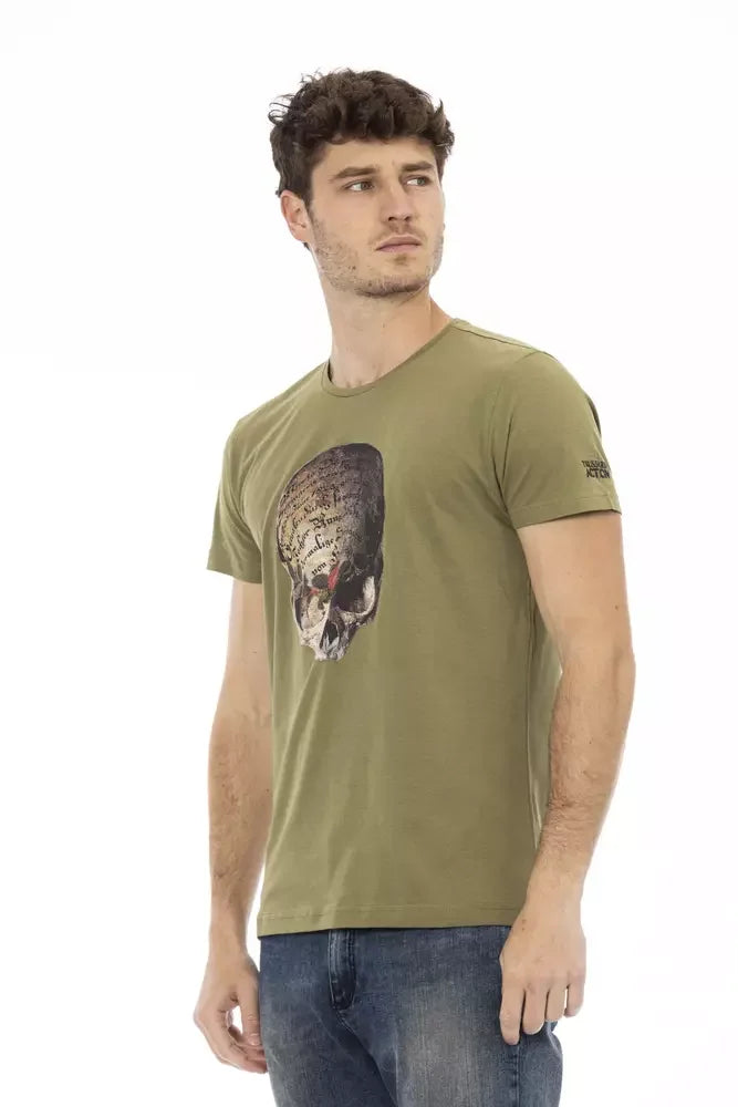 Trussardi Action Green Cotton Men T-Shirt - T-Shirts