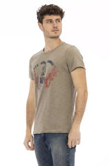 Trussardi Action Green Cotton Men T-Shirt - T-Shirts