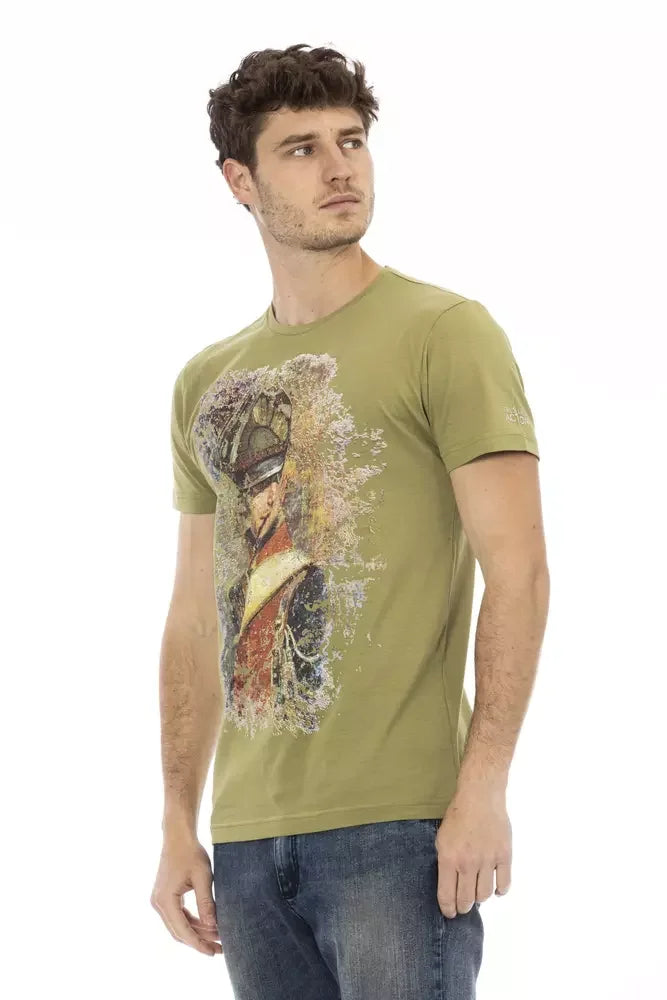 Trussardi Action Green Cotton Men T-Shirt - T-Shirts