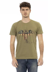Trussardi Action Green Cotton Men T-Shirt - T-Shirts