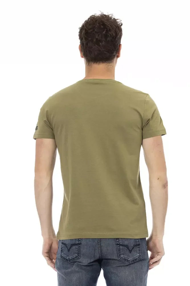 Trussardi Action Green Cotton Men T-Shirt - T-Shirts