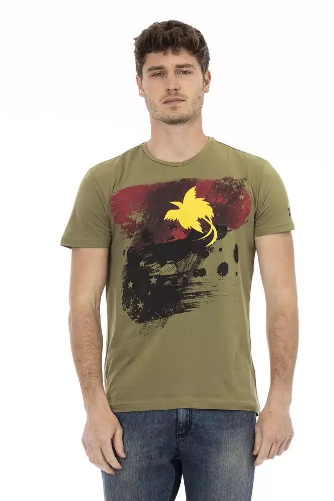 Trussardi Action Green Cotton Men T-Shirt - T-Shirts