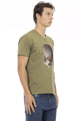 Trussardi Action Green Cotton Men’s T-Shirt - T-Shirts