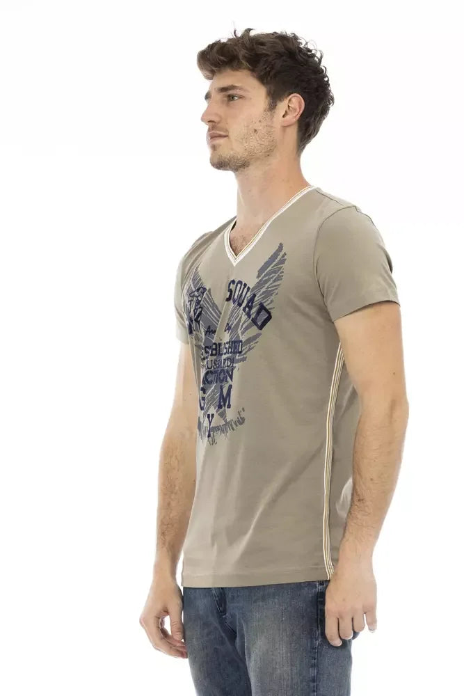 Trussardi Action Green Cotton Men’s T-Shirt - T-Shirts
