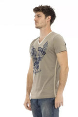 Trussardi Action Green Cotton Men’s T-Shirt - T-Shirts