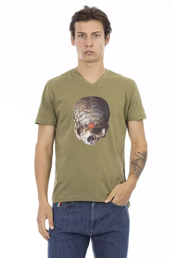 Trussardi Action Green Cotton Men’s T-Shirt - T-Shirts