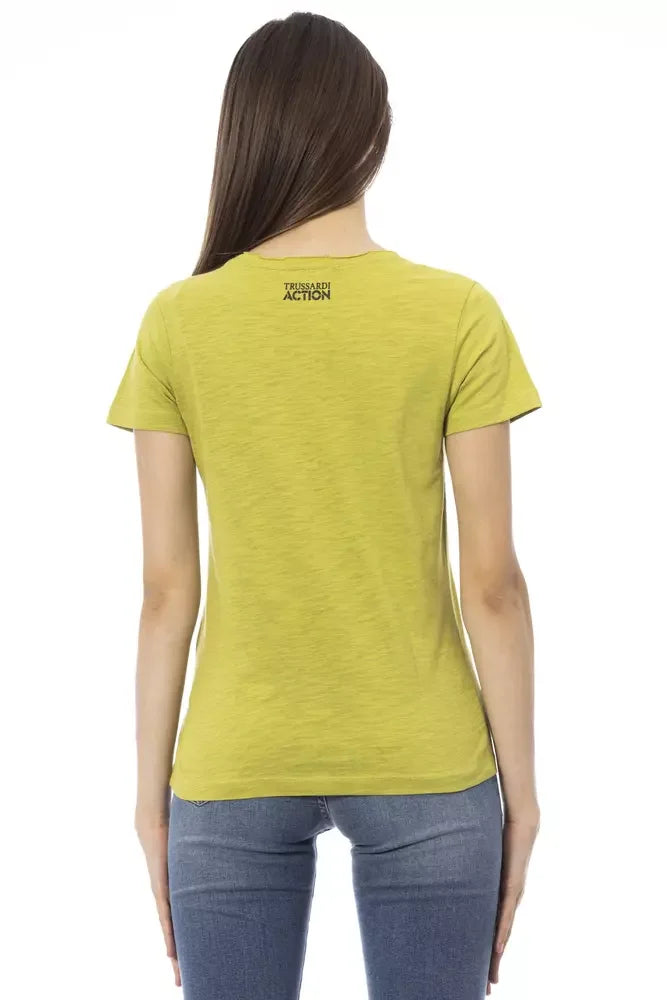 Trussardi Action Green Cotton Women T-Shirt - T-Shirts