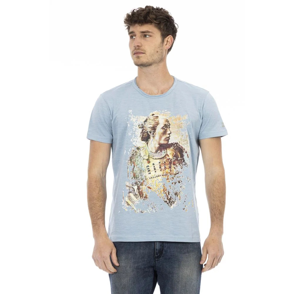 Trussardi Action Light Blue Cotton Men T-Shirt - T-Shirts