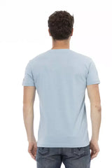 Trussardi Action Light Blue Cotton Men T-Shirt - T-Shirts
