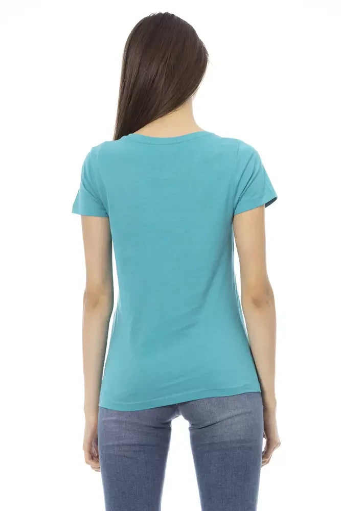 Trussardi Action Light Blue Cotton Women T-Shirt - T-Shirts