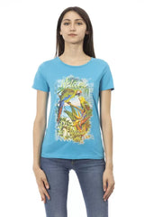 Trussardi Action Light Blue Cotton Women T-Shirt - T-Shirts